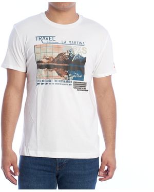 La Martina Ymr312-Js206 Regular Fit Short Sleeve T-Shirt - White