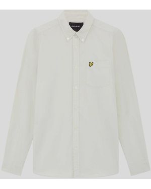 Lyle & Scott Cotton Button Down Oxford Shirt - White