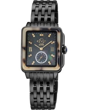 Gv2 Bari Diamond-Set Luxury Watch With Swiss Quartz Movement Stainless Steel Bracelet 30 Mm Sapphire Crystal - Grey