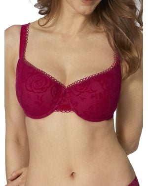 Triumph Velvet Rose Spotlight Half Cup Padded Bra - Red