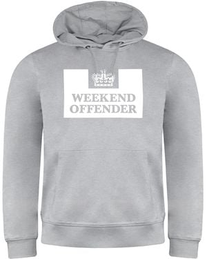 Weekend Offender Long Sleeve Pullover Hm Service Classics Hoodie Wohd100 Marl Cotton - Grey