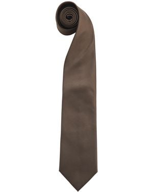 PREMIER “Colours” Plain Fashion Business Tie (Pack Of 2) - Brown