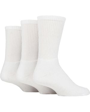 SOCKSHOP TORE 3 Pack Plain Crew Sport Socks - White