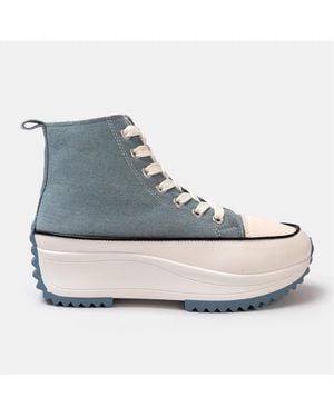 Firetrap Platform Hi Top Ladies Trainers - Blue
