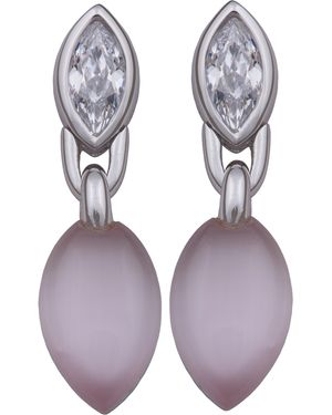 Orphelia 925 Sterling Drop Earrings - Purple