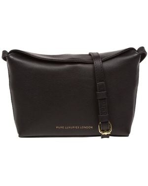 Pure Luxuries 'Lolo' Nappa Leather Cross Body Bag - Black
