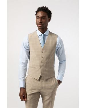 Alexandre Silver Label Single Breasted Five Button V-Neck Tailored Suit Waistcoat - Natural