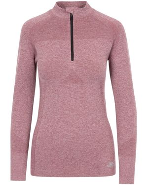 Trespass Ladies Pelina Half Zip Long-Sleeved Active Top (Rose Tone) - Pink