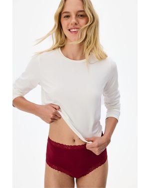 Penti Comfortable Cotton High-Waist Briefs - White