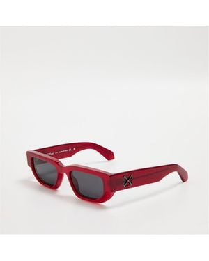 Off-White c/o Virgil Abloh Accessories Off Greeley Rectangle Full Rim Sunglasses - Red
