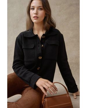 Hiccup Buttoned Cardigan With Pockets - Black