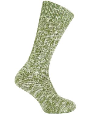Sock Snob Thick Warm 100% Wool Hiking & Walking Socks - Green