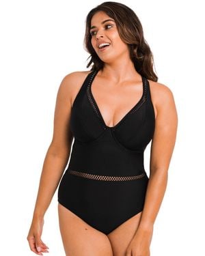 Curvy Kate Cs020605 First Class Plunge Swimsuit - Black