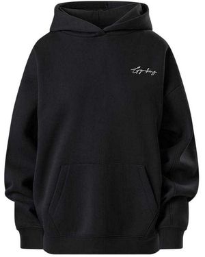 Gym King Oversized Hoodie Met Print Voor Volwassenen - Zwart