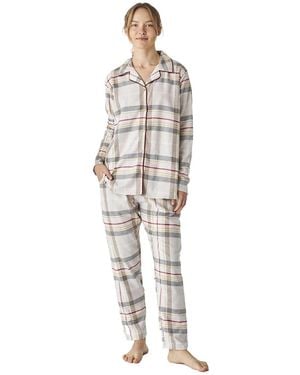 J&j Brothers Jjb3 Long Sleeve Shirt Pyjamas - White