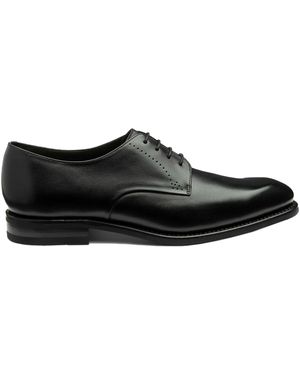 Loake Gosling Plain Derby Shoe - Black