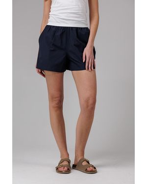 French Connection Cotton Elasticated Waist Shorts - Blue