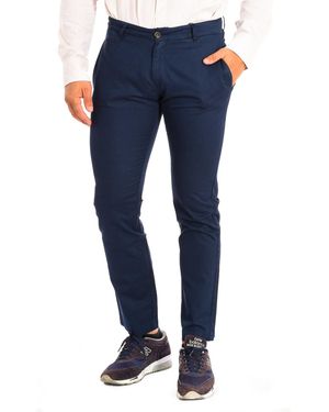 La Martina Long Trousers With Straight Cut And Hems Tmt014-Tl121 For - Blue