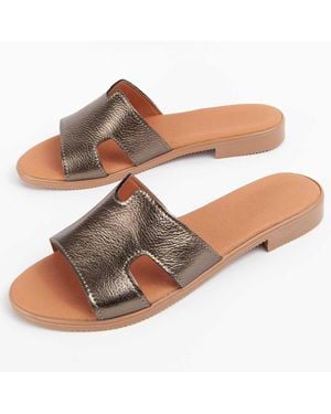 Purapiel Sandal Hacca2 Leather - Brown