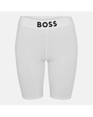 BOSS Cyclist Slim Fit Biking Shorts - White