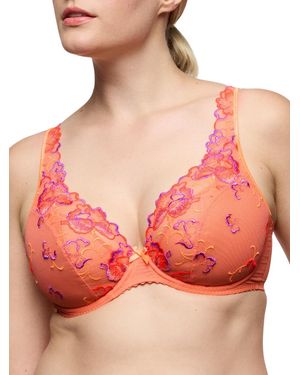 Primadonna Devdaha Half Padded Plunge Bra Sunset Blush - Orange