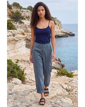Roman Petite Cotton Embroidered Trouser - Blue