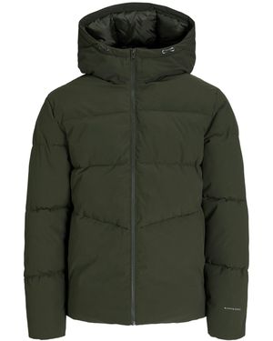 Jack & Jones Puffer Jacket Full Zip Long Sleeve Windproof - Green