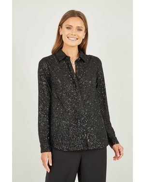 Yumi' Sequin Shirt - Grey
