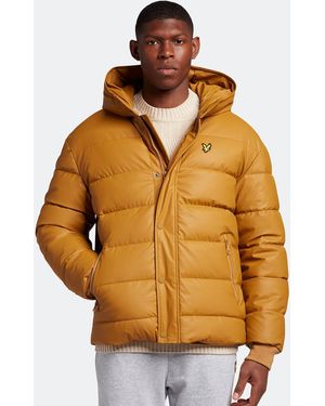 Lyle & Scott Rubberised Puffer Jacket - Orange