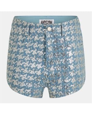 Amy Lynn Amylynn Sequn Hopan Dress Shorts - Blue