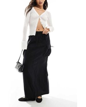 ASOS Cargo Maxi Skirt - Black
