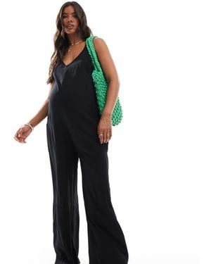 ASOS Design Beach Jumpsuit With Pocket Detail - Blue