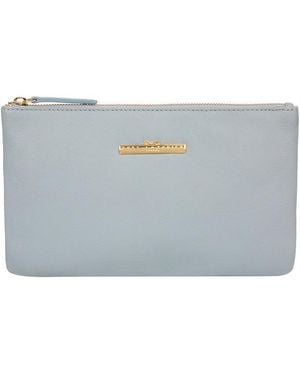 Pure Luxuries 'Arlesey' Cashmere Leather Clutch Bag - Grey