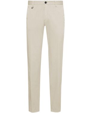 BOSS Cotton Slim Fit Trousers - Natural