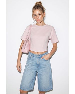 Bianco Lucci Cotton Blouse With Elastane - Blue