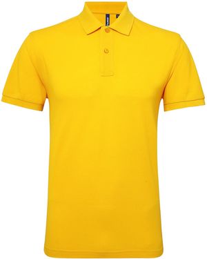 Asquith & Fox Poloshirt Met Korte Mouwen Prestatiemengsel (zonnebloem) - Geel