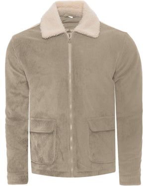 Soulstar Soul Star Corduroy Jacket, Sherpa Collar Smart - Natural