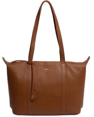 NiNa Amora 'Leonor' Leather Tote Bag - Brown