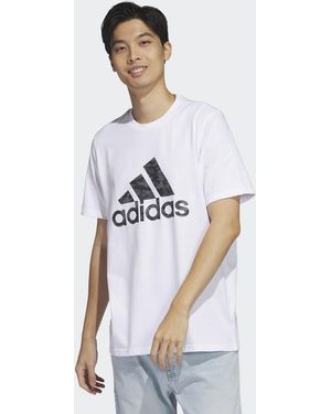 adidas Camo Short Sleeve Tee - White
