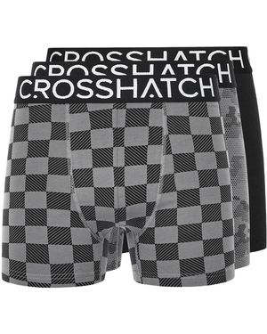 Crosshatch Bresler Boxer Shorts (Pack Of 3) - Grey