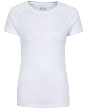 Mountain Warehouse 'Talus' Round Neck Tee Quick Dry Thermal Base Layer Top - White