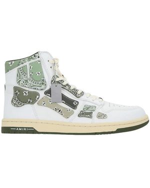 Amiri Bandana Skel Top High Top Trainers Leather - White
