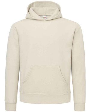 Fruit Of The Loom Cotton Hoodie (Desert) - White