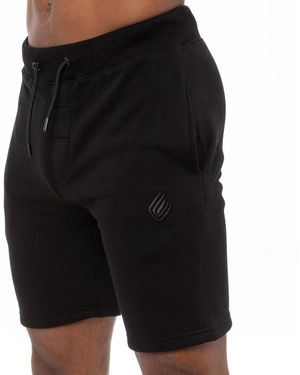 Enzo Fleece Gym Shorts - Black