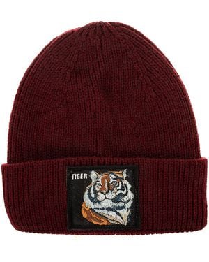John Frank Hat With Hem And Label On The Front Jfbn18W04 - Red