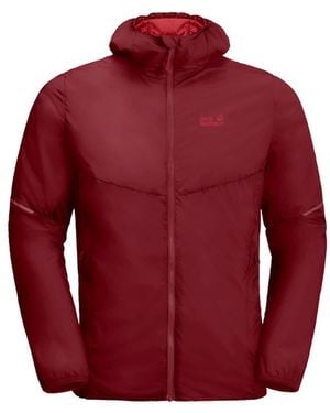 Jack Wolfskin Featherweight Insulation Burgundy Jacket - Red