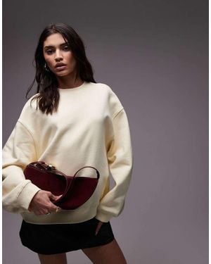 TOPSHOP Oversized Seamed Sweatshirt - Grey
