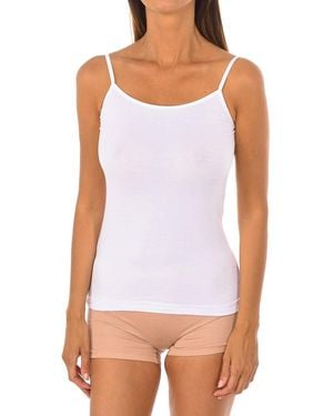 Q En Bamboo Thin Strap Undershirt Q700 - White