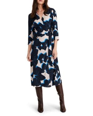 Phase Eight Rae Floral Wrap Dress - Blue
