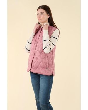 Harvey & Jones Diamond Quilted Gilet Nylon - Pink